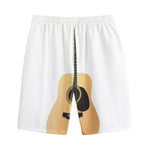 Acoustic Guitar Print Cotton Shorts