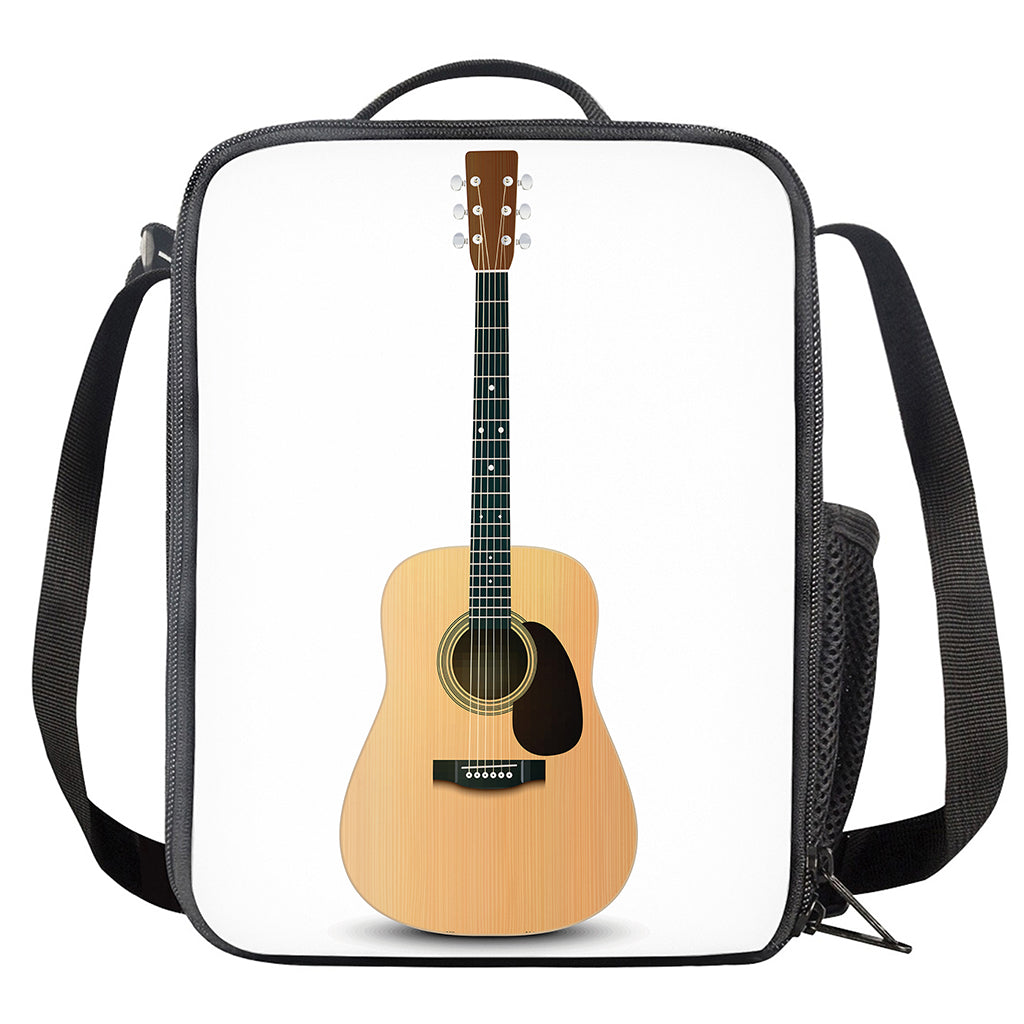 Acoustic Guitar Print Crossbody Lunch Bag