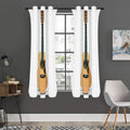 Acoustic Guitar Print Grommet Curtain Panels