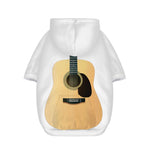 Acoustic Guitar Print Dog Zip Up Hoodie