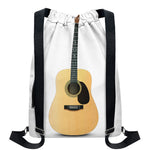Acoustic Guitar Print Drawstring Backpack
