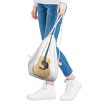Acoustic Guitar Print Drawstring Bag