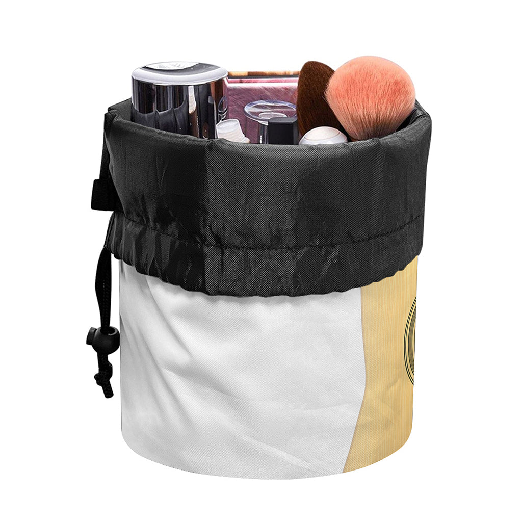 Acoustic Guitar Print Drawstring Makeup Bag