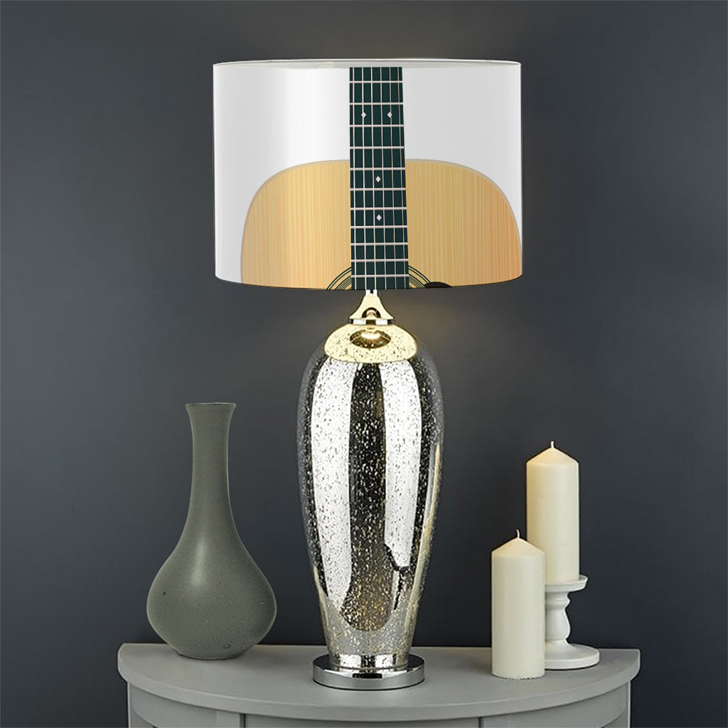 Acoustic Guitar Print Drum Lamp Shade