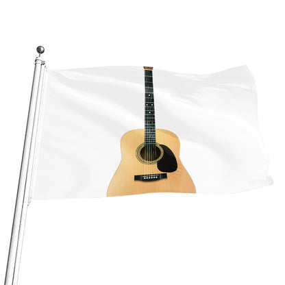 Acoustic Guitar Print Flag