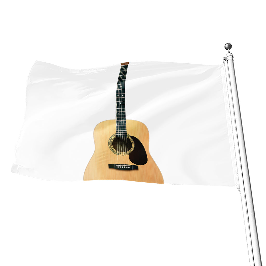 Acoustic Guitar Print Flag
