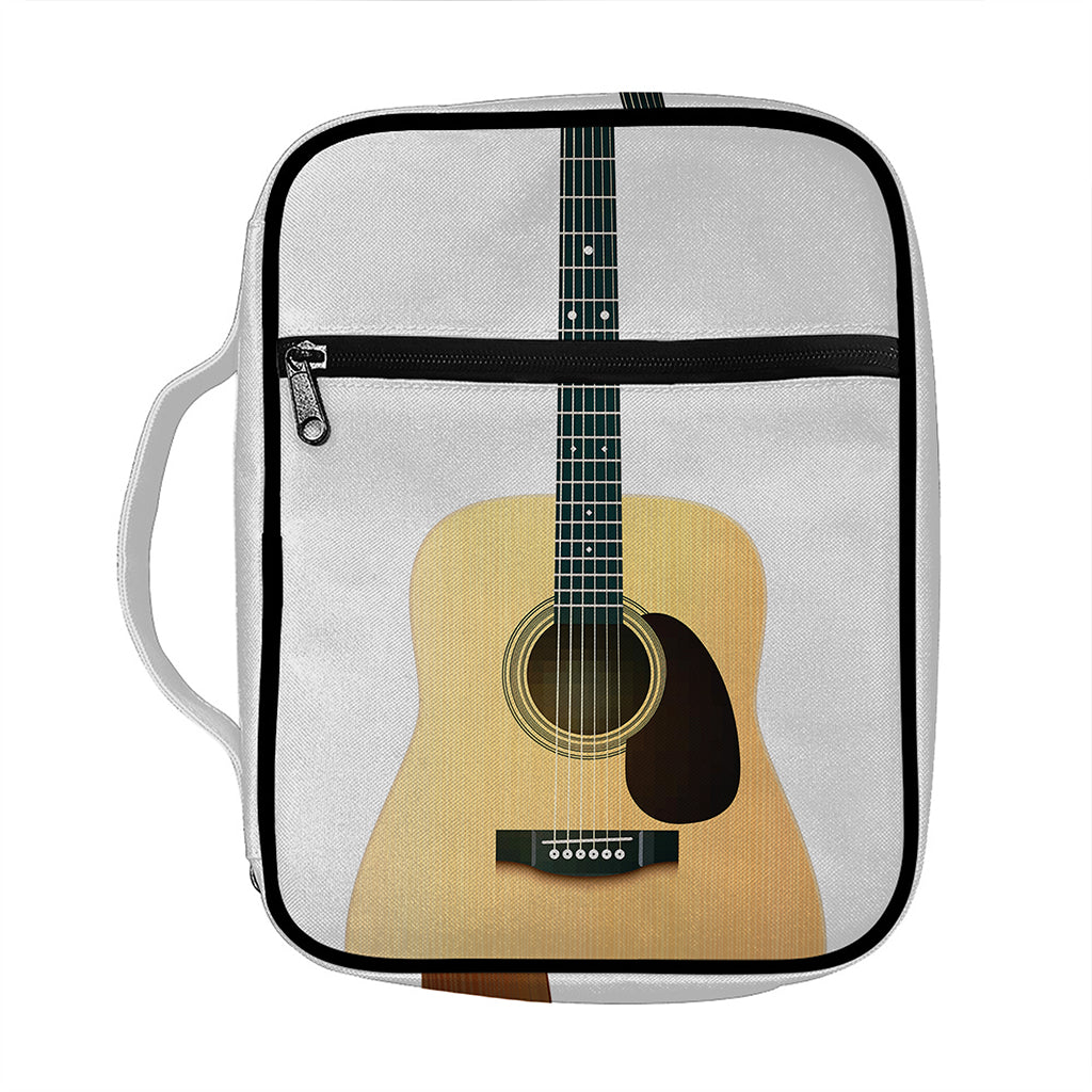 Acoustic Guitar Print Front Pocket Bible Bag