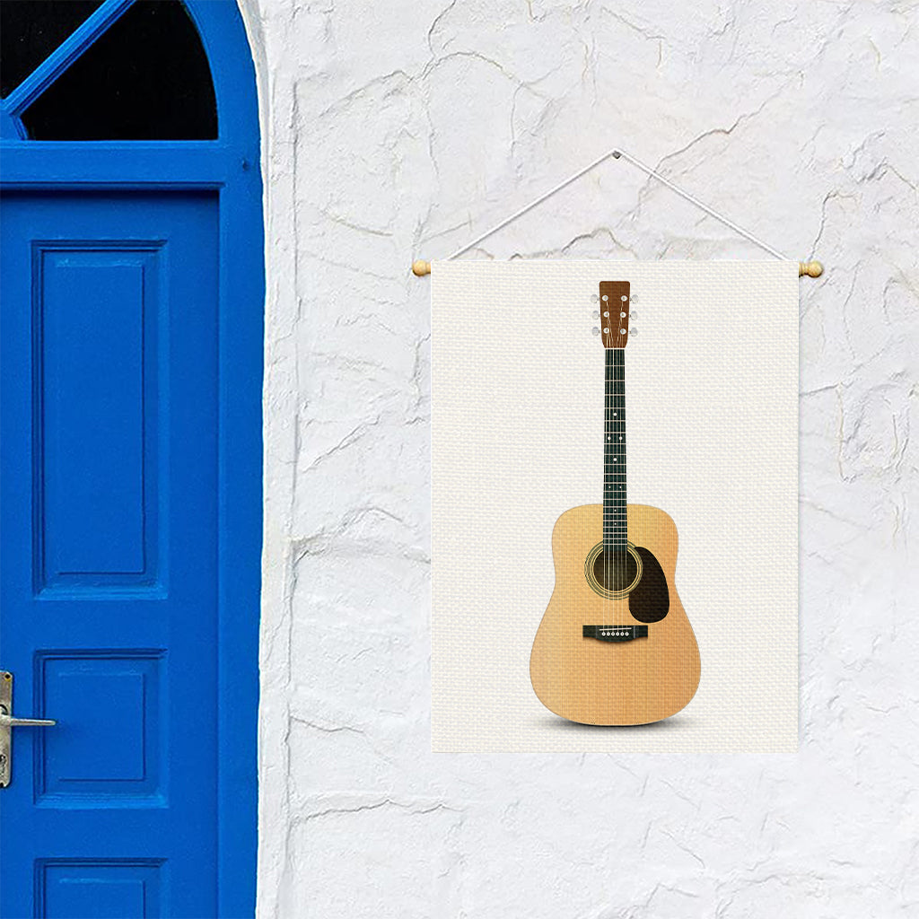 Acoustic Guitar Print Garden Flag