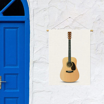 Acoustic Guitar Print Garden Flag