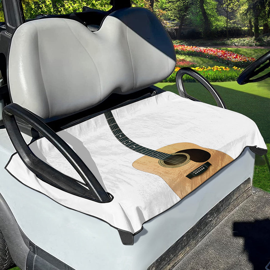 Acoustic Guitar Print Golf Cart Seat Cover