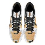 Acoustic Guitar Print High Top Leather Sneakers
