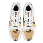 Acoustic Guitar Print High Top Leather Sneakers