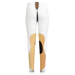 Acoustic Guitar Print High-Waisted Pocket Leggings