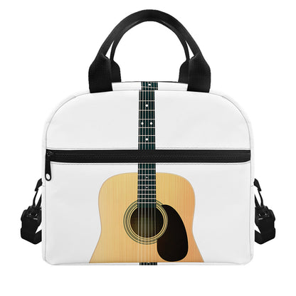 Acoustic Guitar Print Insulated Lunch Bag