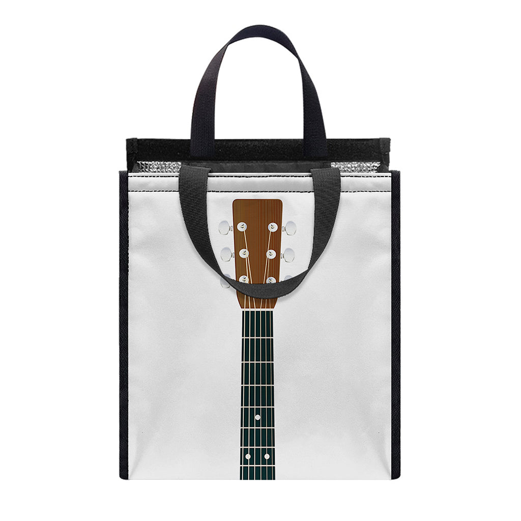 Acoustic Guitar Print Insulated Lunch Tote