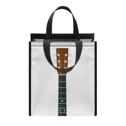 Acoustic Guitar Print Insulated Lunch Tote