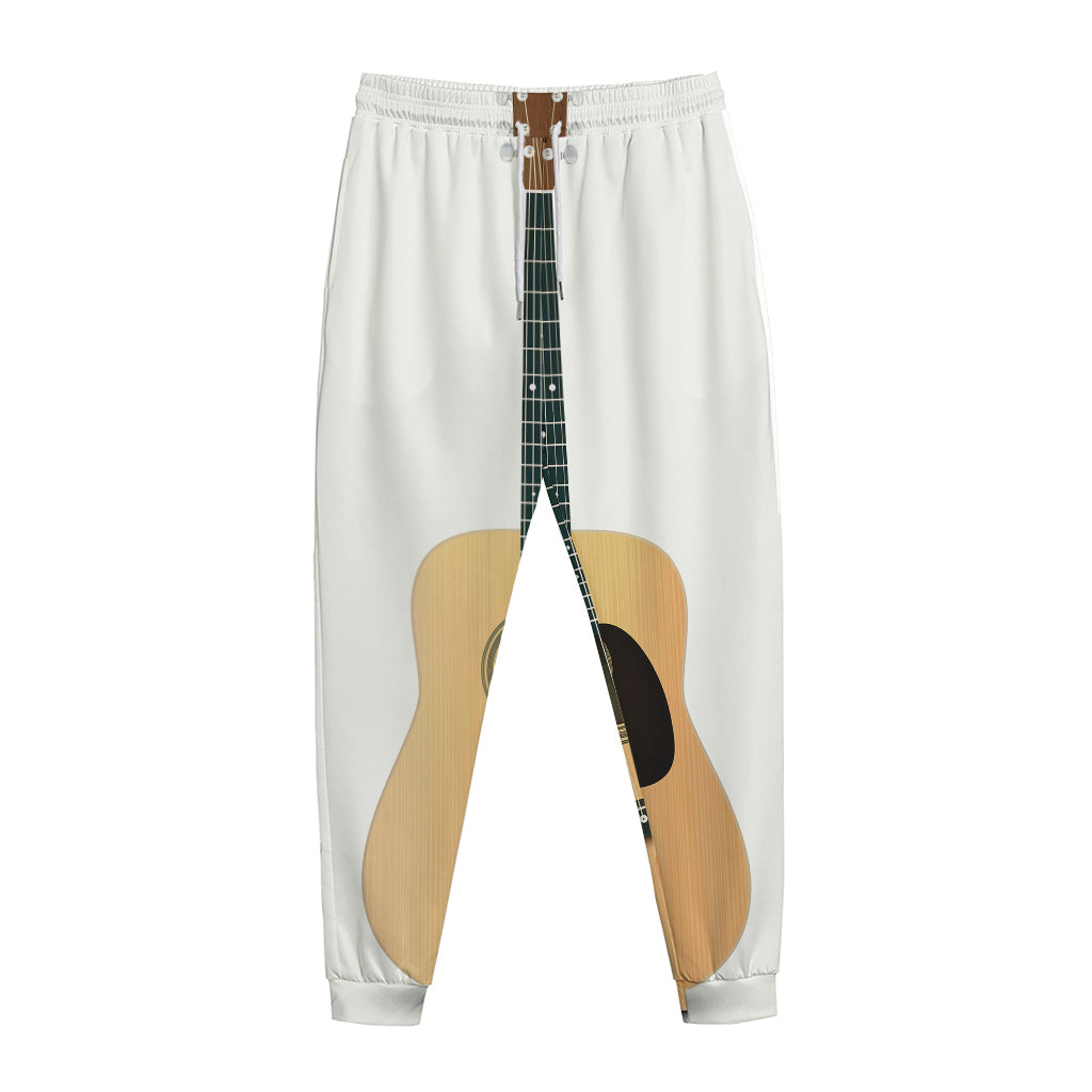 Acoustic Guitar Print Jogger Pants
