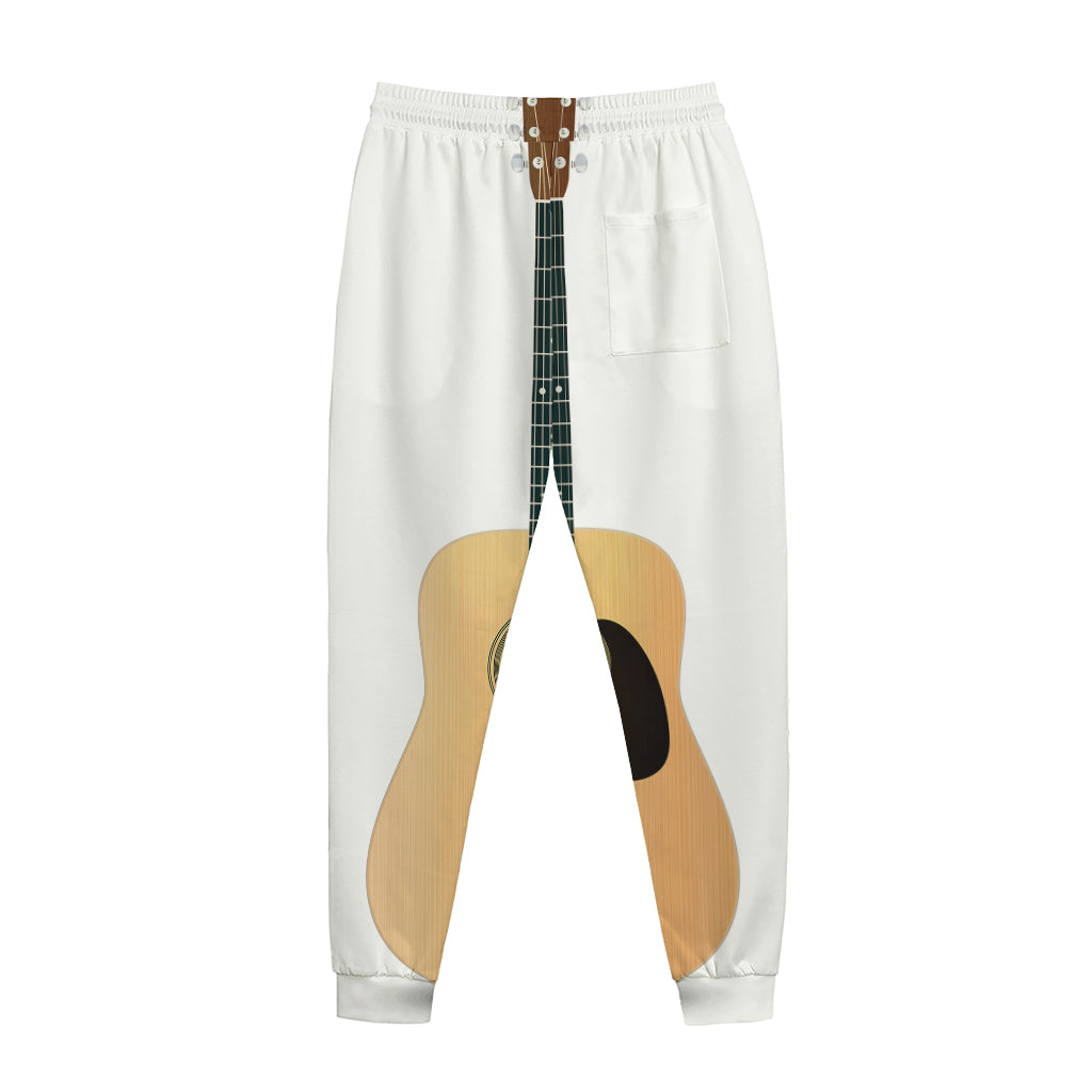 Acoustic Guitar Print Jogger Pants