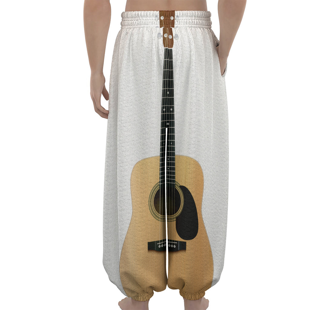 Acoustic Guitar Print Lantern Pants