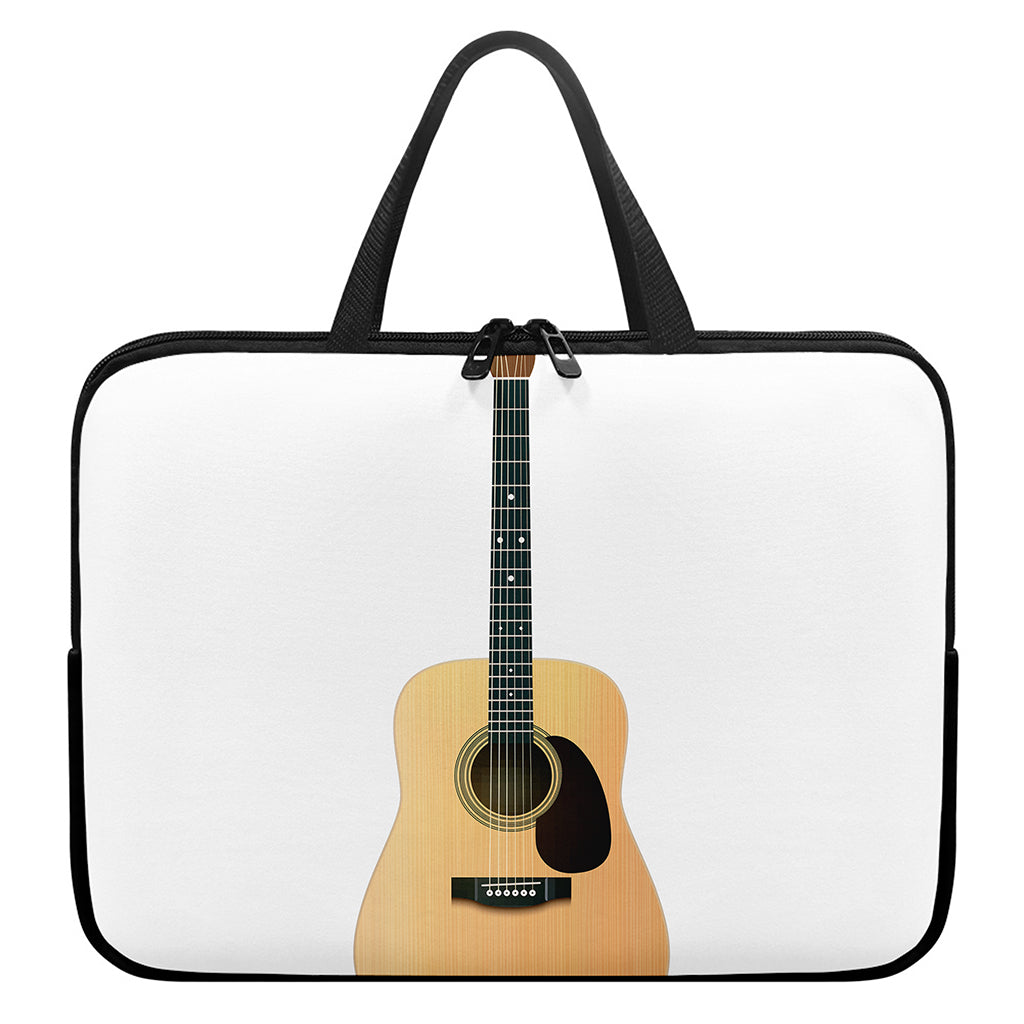 Acoustic Guitar Print Laptop Sleeve With Handle