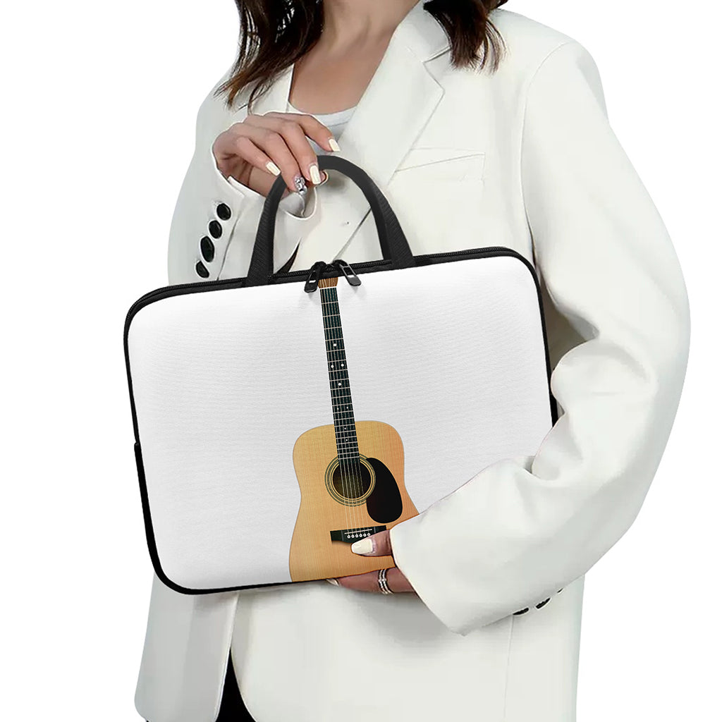 Acoustic Guitar Print Laptop Sleeve With Handle