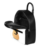 Acoustic Guitar Print Leather Backpack