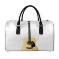 Acoustic Guitar Print Leather Duffel Bag