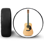 Acoustic Guitar Print Leather Spare Tire Cover