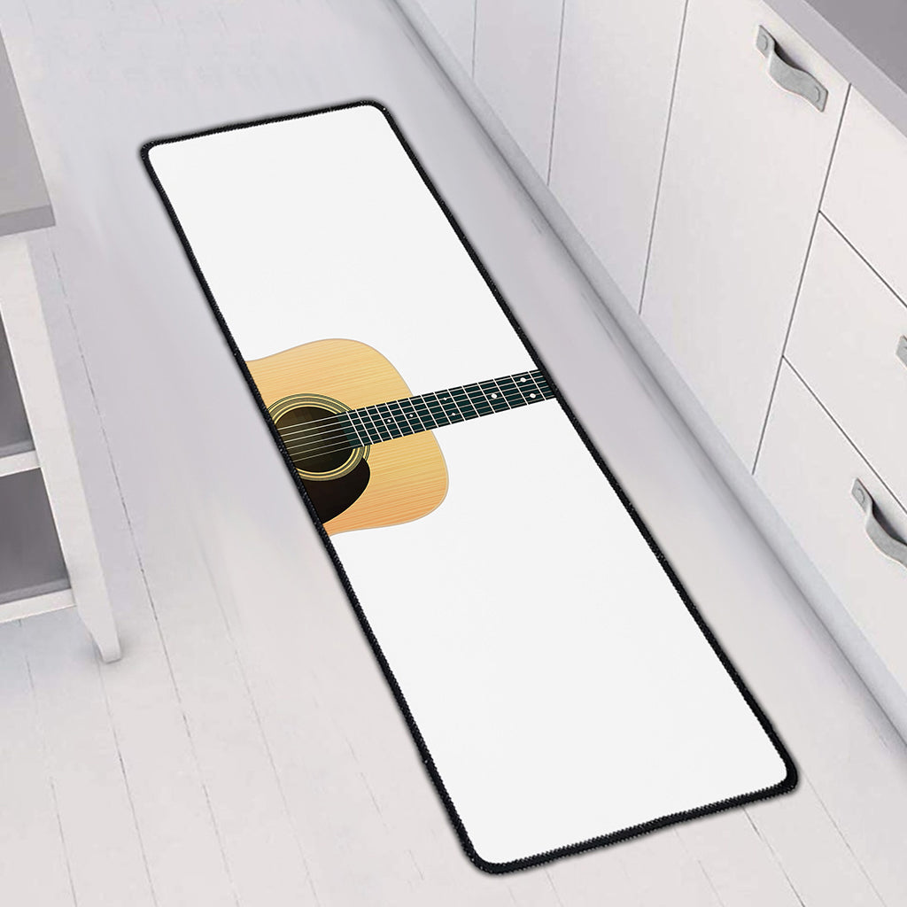 Acoustic Guitar Print Long Kitchen Mat