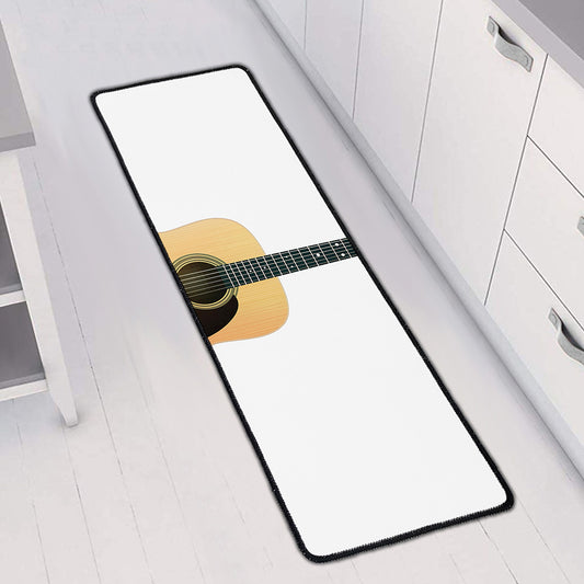 Acoustic Guitar Print Long Kitchen Mat