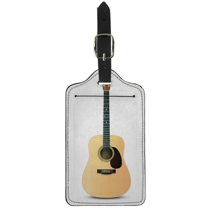Acoustic Guitar Print Luggage Tag