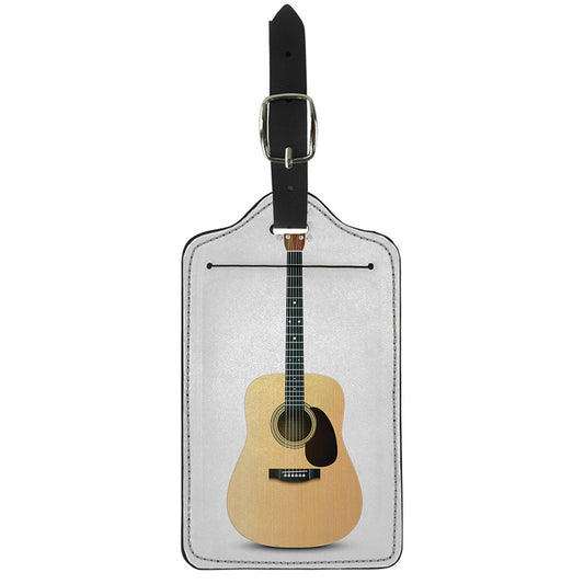 Acoustic Guitar Print Luggage Tag