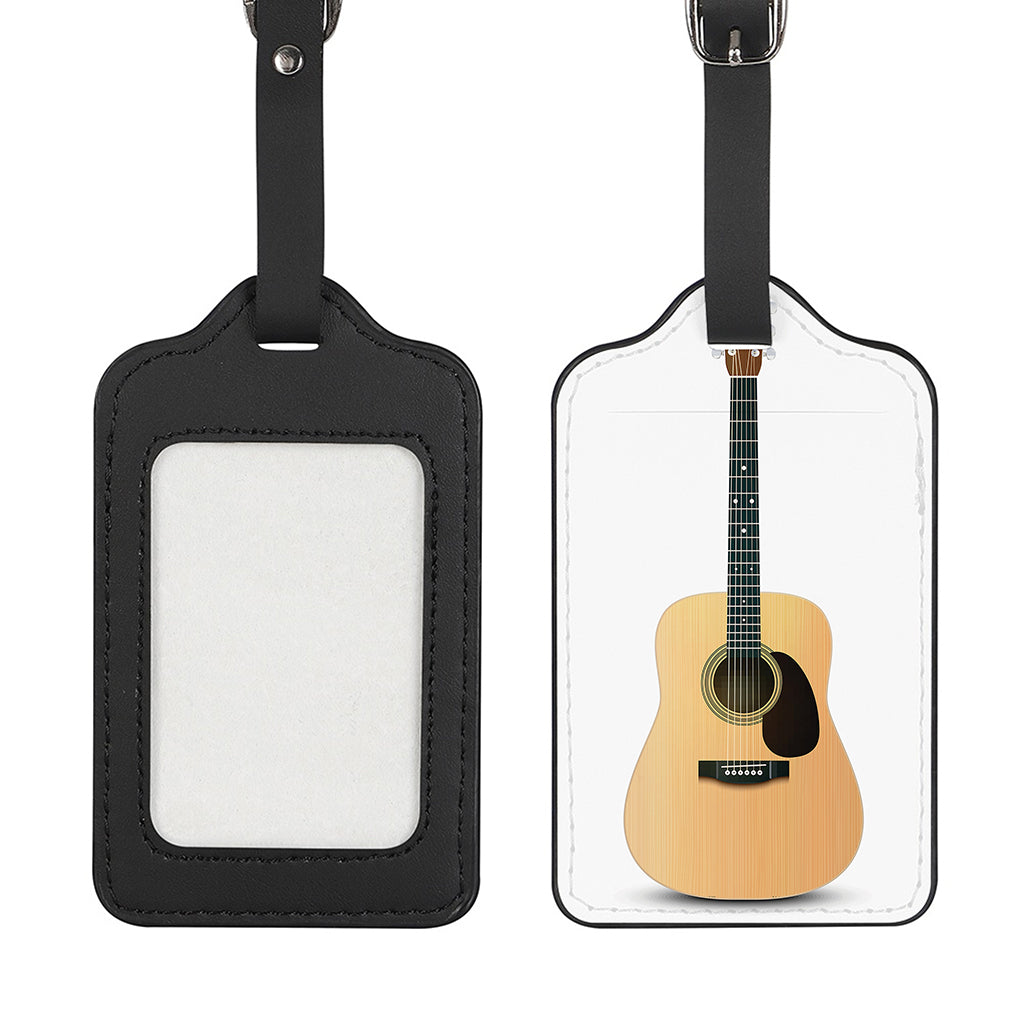 Acoustic Guitar Print Luggage Tag