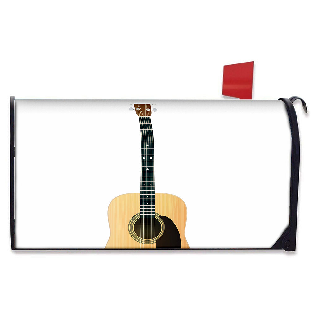 Acoustic Guitar Print Mailbox Cover