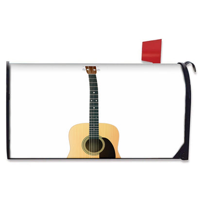Acoustic Guitar Print Mailbox Cover