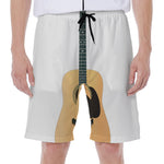 Acoustic Guitar Print Men's Beach Shorts