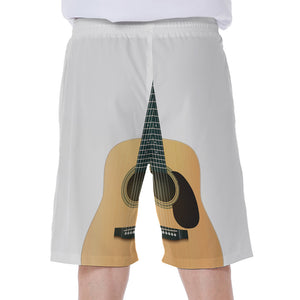 Acoustic Guitar Print Men's Beach Shorts