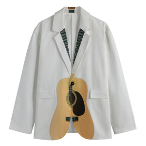 Acoustic Guitar Print Men's Blazer