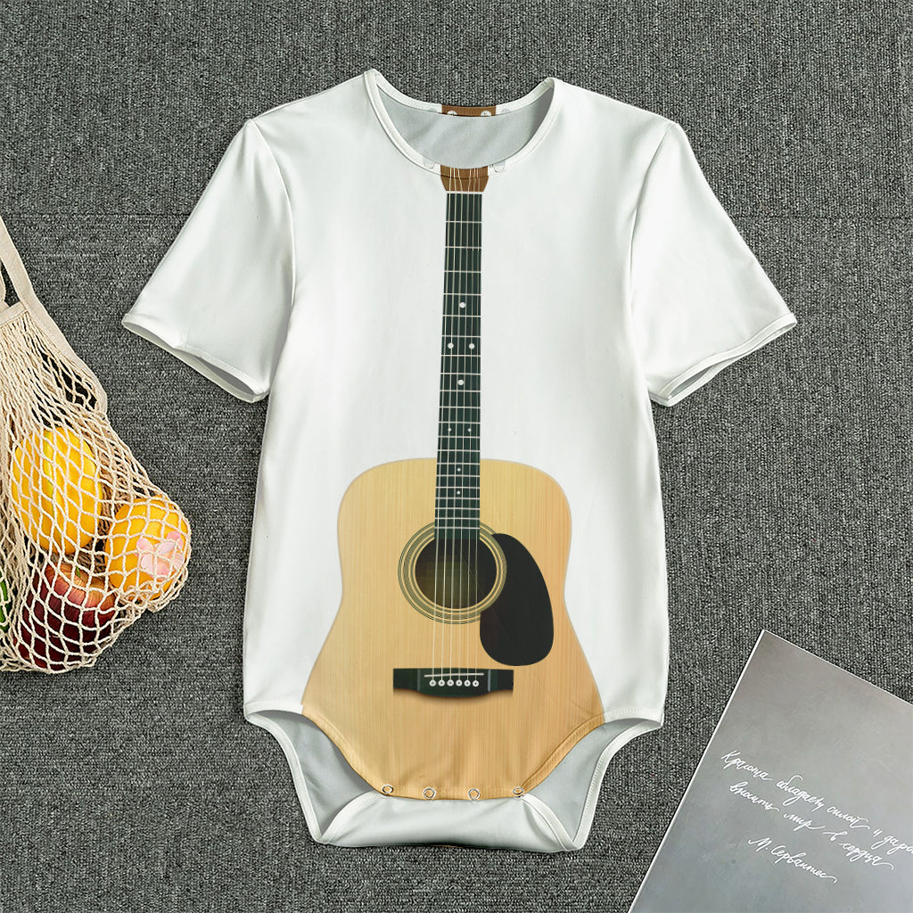 Acoustic Guitar Print Men's Bodysuit