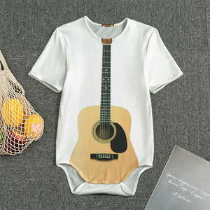 Acoustic Guitar Print Men's Bodysuit