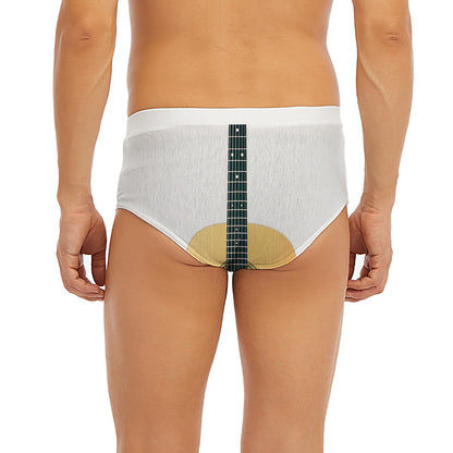 Acoustic Guitar Print Men's Briefs