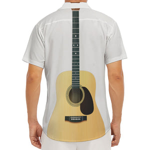 Acoustic Guitar Print Men's Deep V-Neck Shirt