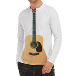 Acoustic Guitar Print Men's Long Sleeve Rash Guard
