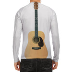 Acoustic Guitar Print Men's Long Sleeve Rash Guard