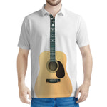 Acoustic Guitar Print Men's Polo Shirt