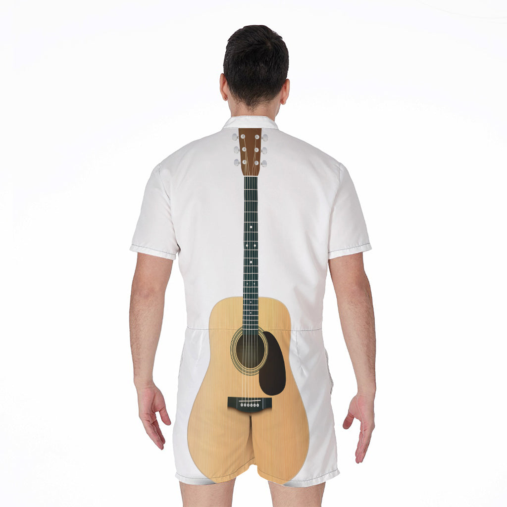 Acoustic Guitar Print Men's Rompers