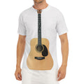 Acoustic Guitar Print Men's Short Sleeve Rash Guard