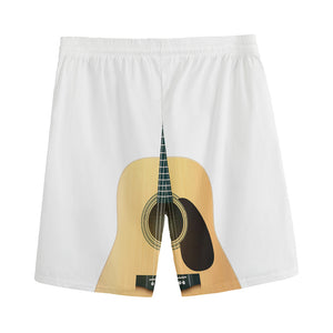 Acoustic Guitar Print Men's Sports Shorts