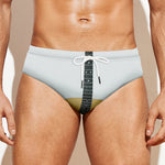 Acoustic Guitar Print Men's Swim Briefs