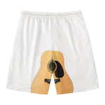 Acoustic Guitar Print Men's Swim Trunks